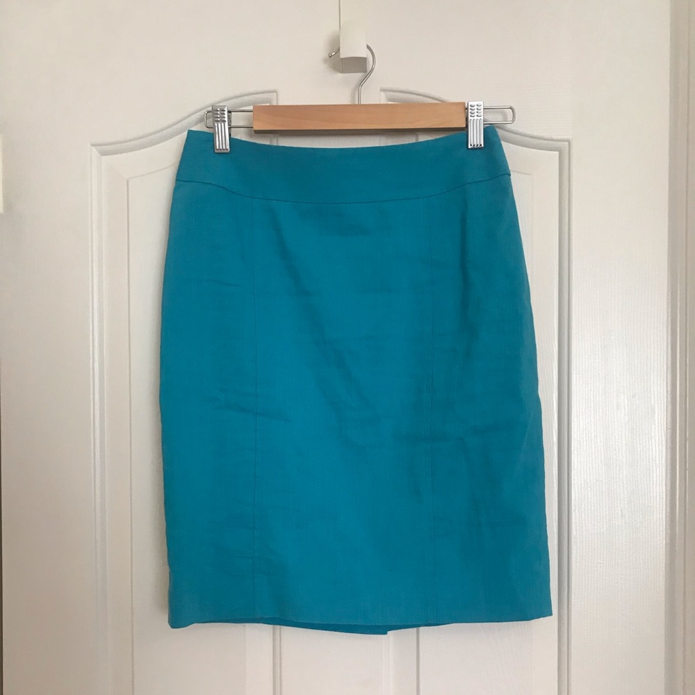 Teal pencil skirt